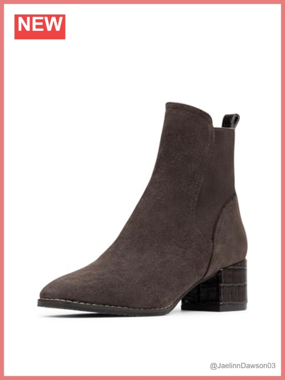 Suede Ankle Bootie with Side Zipper Memory Foam